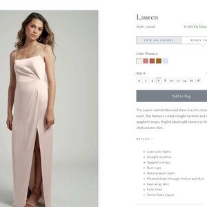 Jenny Yoo Bridesmaid Dress - Lauren - Prosecco - Size 6